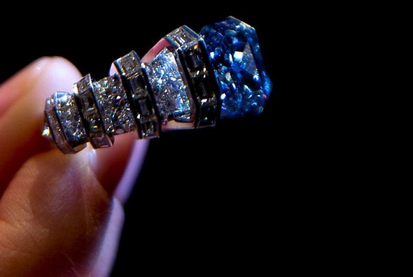 Cartie Rare Sky Blue Diamond and Other Wonders of Jewellry in Auction