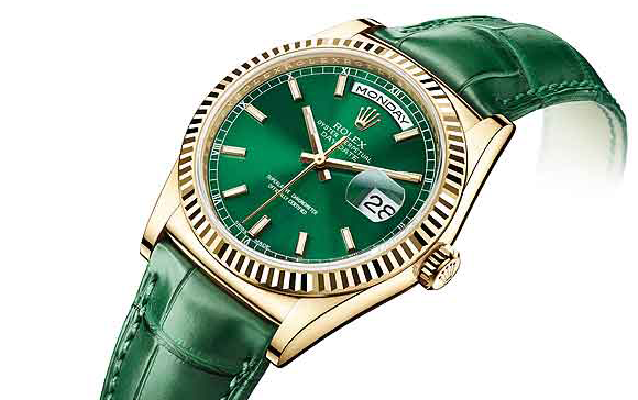 Luxury Watches, The Rolex day-date watch, gold cases, dial-strap combos, Everose gold, Baselworld, Basel Shows